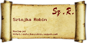 Sztojka Robin névjegykártya